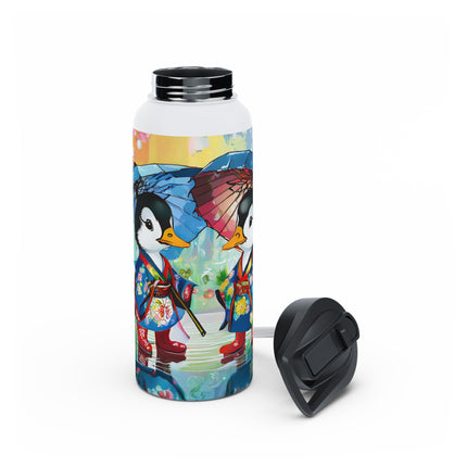 Rainy Day Ducks Stainless Steel Water Bottle