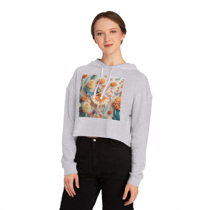 Dahlia Fairy Cropped Hooded Sweatshirt