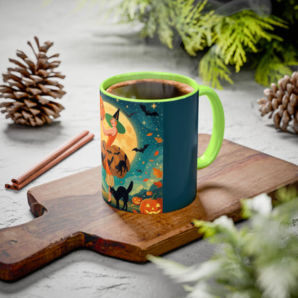 🦇🎃 The Witch Of Batwing Pumpkin Hollow Colorful Mug – Moonlit Halloween Charm