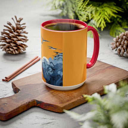 Falcon Mistress Colorful Mugs – Art Deco Majesty & Mythic Freedom