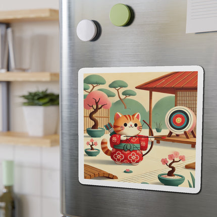 Archer Kitten in the Zen Garden Die-Cut Magnets (5 Sizes)