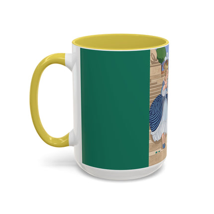 The Peacock's Admiration Colorful Mug (11oz, 15oz) – Rococo Elegance, Peacock Beauty & Garden Charm
