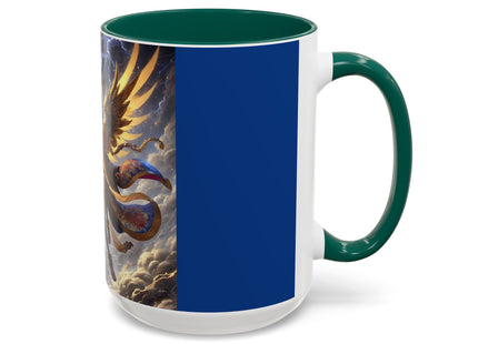 Valkyrie Descending Through Storm Colorful Mugs (11oz, 15oz)