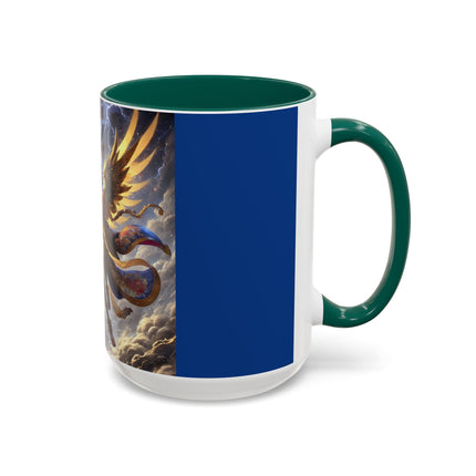 Valkyrie Descending Through Storm Colorful Mugs (11oz, 15oz)