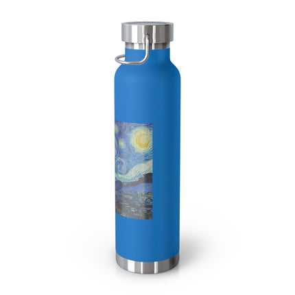 The Starry Night by Vincent Van Gogh Copper Vacuum Insulated Bottle, 22oz