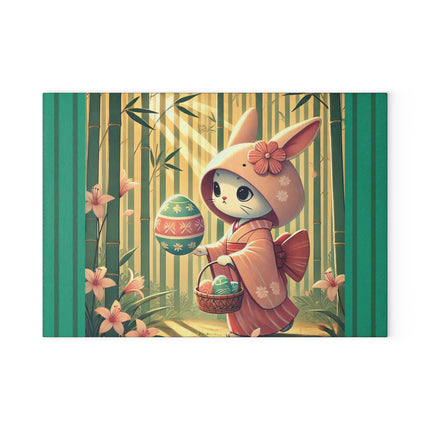 Geisha Kitten’s Easter Glass Cutting Board