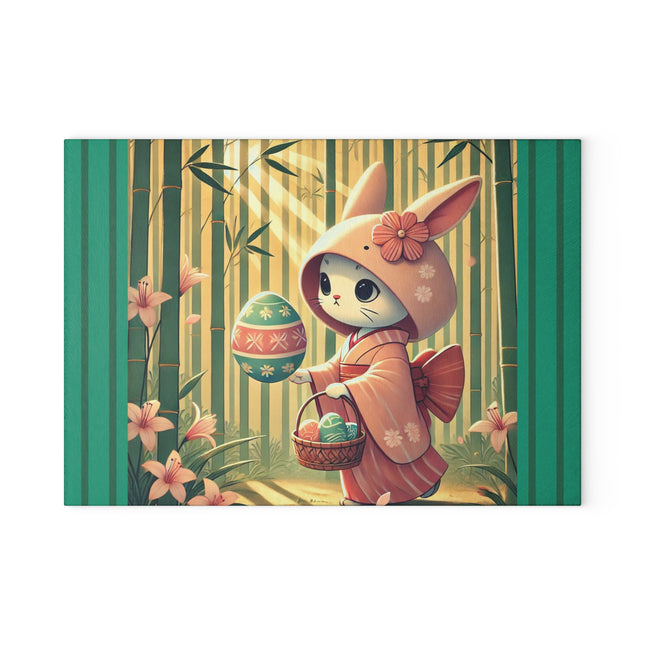 Geisha Kitten’s Easter Glass Cutting Board