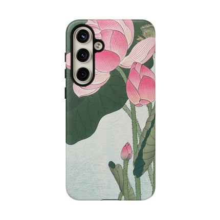 Blooming Lotus Flowers by Ohara Koson Phone Cases