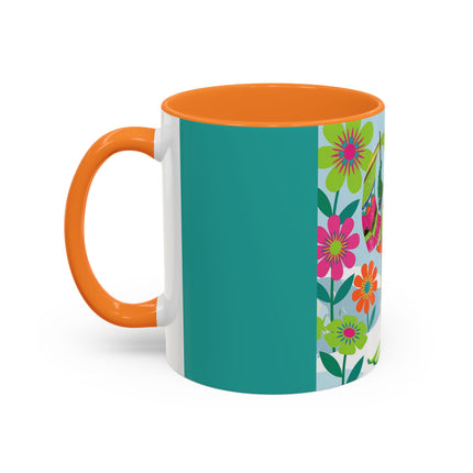 🎿🌸 The Winter Flower Adventurer Colorful Mug – Colorful Ski Fantasy