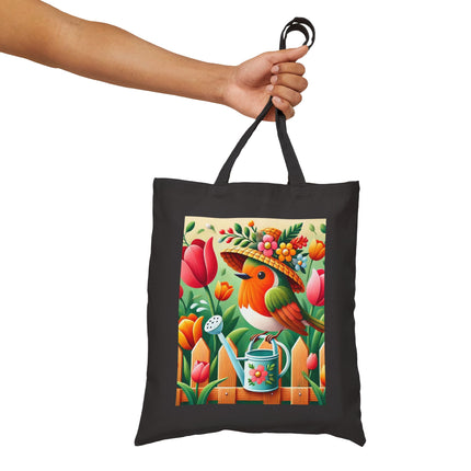 The Little Garden Tender Cotton Canvas Tote Bag – Sunshine, Care & Storybook Charm