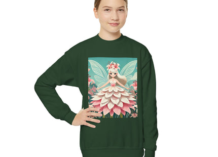 Lily Fairy in Bloom Youth Crewneck Sweatshirt