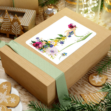 Blooming Splendor: A Floral Transformation Kiss-Cut Stickers (4 Sizes)