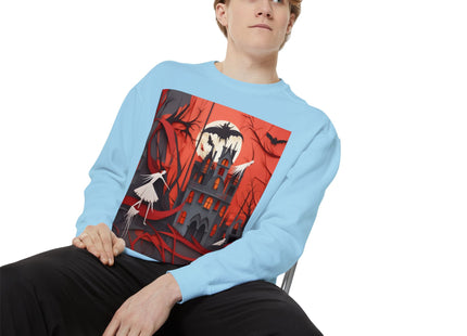 Halloween Night Scene Unisex Garment-Dyed Sweatshirt