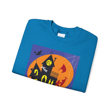 Halloween Night at the Haunted House Unisex Heavy Blend™ Crewneck Sweatshirt