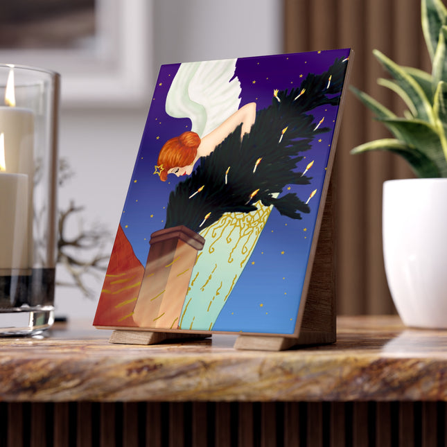 The Christmas Angel Ceramic Tile