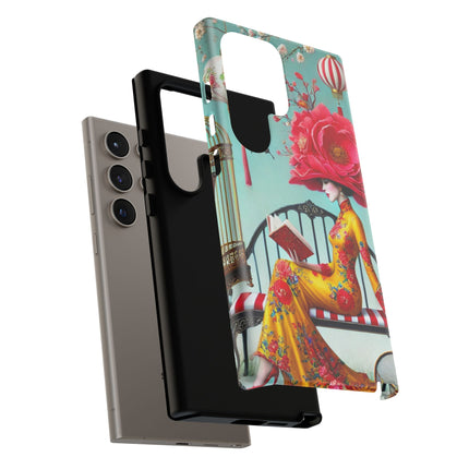 Reading In A Painted Garden Phone Cases