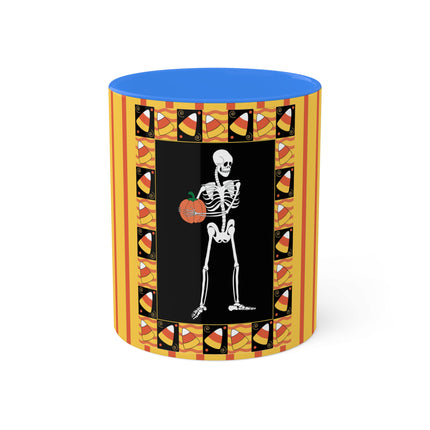 Candy Corn Skeleton Colorful Mugs (11oz, 15oz)