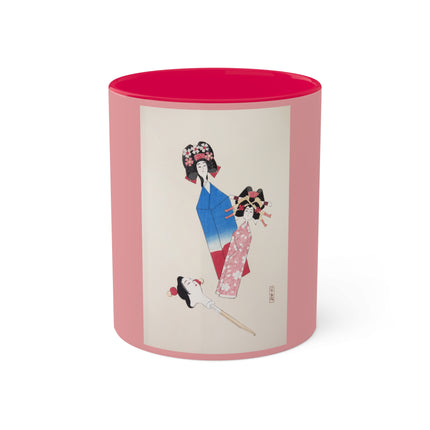 Illustrations of Japanese Toys Pl.001 by Kawasaki Kyosen Colorful Mugs, 11oz