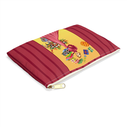 Elegant Holiday Woman with Gifts Accessory Pouch