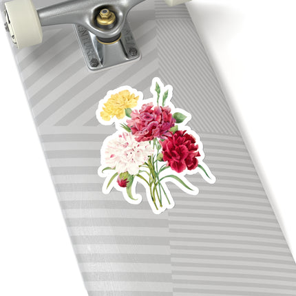 Carnation botanical illustration by Pierre-Joseph Redouté Kiss-Cut Stickers (4 Sizes)