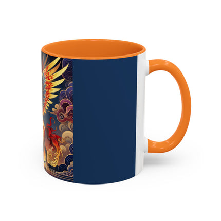 Flame-Winged Horse at Sunset Colorful Mugs (11oz, 15oz)