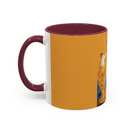 Falcon Mistress Colorful Mugs – Art Deco Majesty & Mythic Freedom