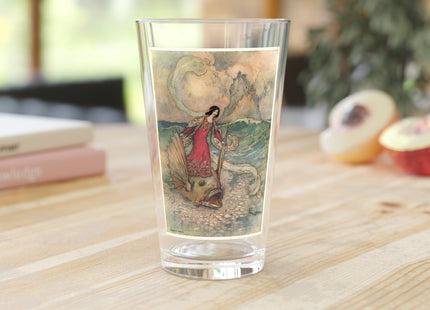 Rita Rides on the Dolphin by Warwick Goble Glass, 16oz