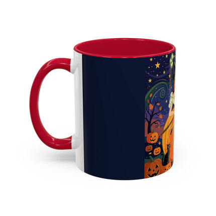🧙‍♀️🎃 The Witch Of Pumpkin Moon Hollow Colorful Mug – Whimsical Halloween Magic