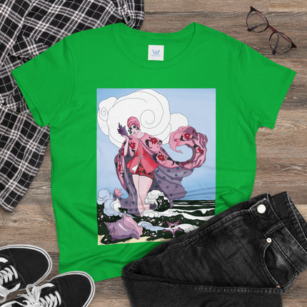 Goddess of the Swirling Sea Midweight Cotton Tee