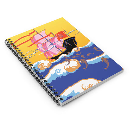 Golden Seas and Whimsical Dreams Spiral Notebook - Ruled Line