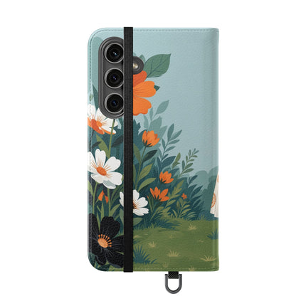 🌼🖤 The Ladies Of The Garden Promenade Flip Case – Art Deco Floral Fashion