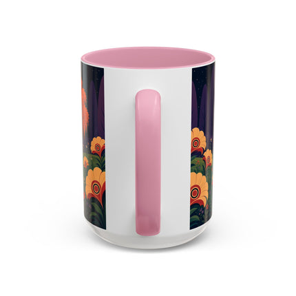 🌙🌼 The Moonlit Floral Dancer Colorful Mug – Art Deco Garden Fantasy