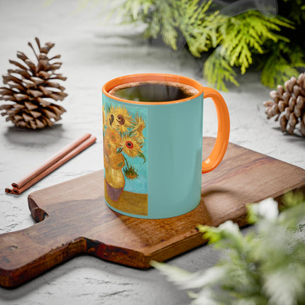 Vase with Twelve Sunflowers by Vincent van Gogh Colorful Mugs (11oz, 15oz)