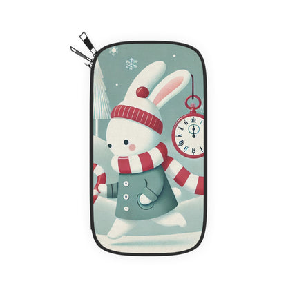 Candy Cane Timekeeper Bunny Passport Wallet