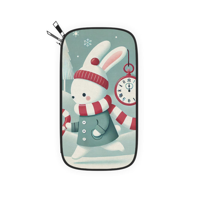 Candy Cane Timekeeper Bunny Passport Wallet