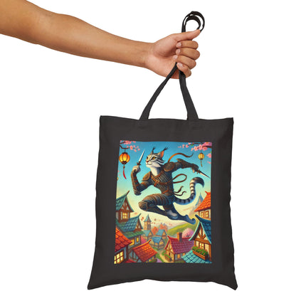 The Springbound Sentinel Cotton Canvas Tote Bag – Agility, Grace & Spring Vitality