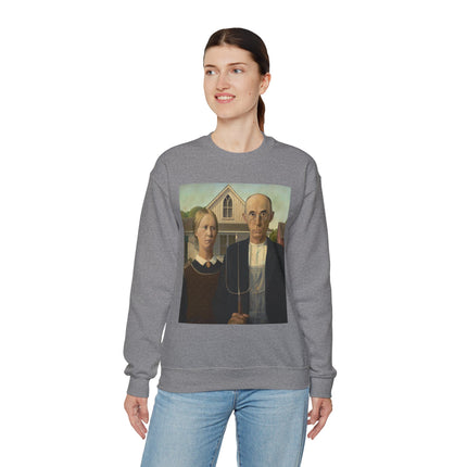 American Gothic by Grant Wood Heavy Blend™ Crewneck Sweatshirt