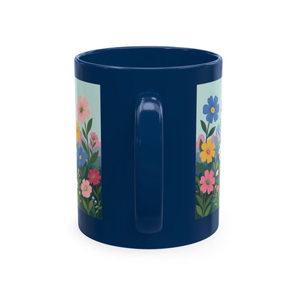 🌼🪭 The Lady Of The Grand Flower Garden Ceramic Mug – Art Deco Garden Whimsy