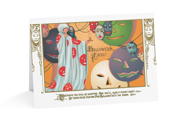 Hauntingly Chic – Halloween Glamour & Masks Greeting Cards (1, 10, 30, and 50pcs)
