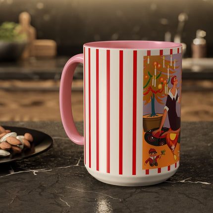 Art Deco Christmas Colorful Mugs (11oz, 15oz)