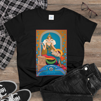 April & Diamond (from the Gem Series) by Sofia Chiostri Women's Midweight Cotton Tee