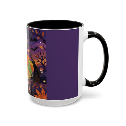 🎃🧙 The Witch Of Jack-O'-Lantern Hollow Colorful Mug – Whimsical Halloween Charm