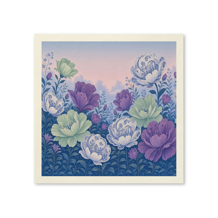 🌸💜 The Lavender Porcelain Blossom Garden Napkins – Romantic Botanical Elegance