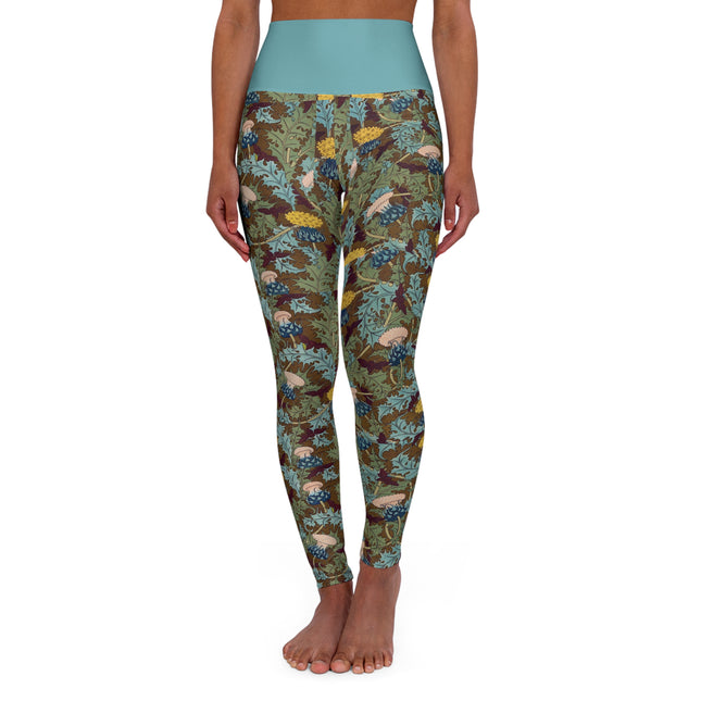 Thistles by Maurice Pillard Verneuil High Waisted Yoga Leggings (AOP)