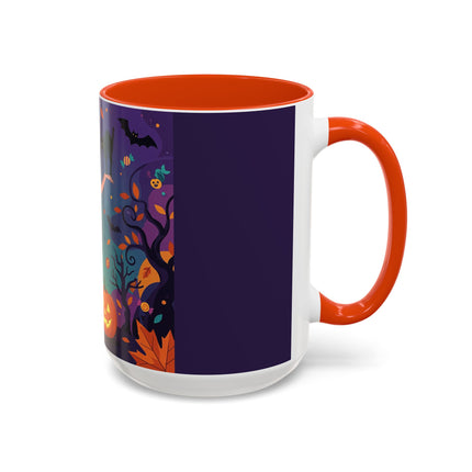 🐈‍⬛🎃 The Midnight Black Cat Masquerade Colorful Mug – Whimsical Halloween Elegance