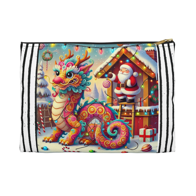 Playful Dragon's Christmas Accessory Pouch