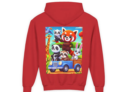 Safari Friends on the Move Youth Heavy Blend Hooded Sweatshirt