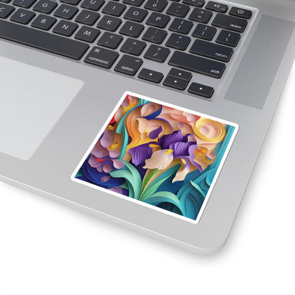 The Elegant Iris Flower Kiss-Cut Stickers (4 Sizes)
