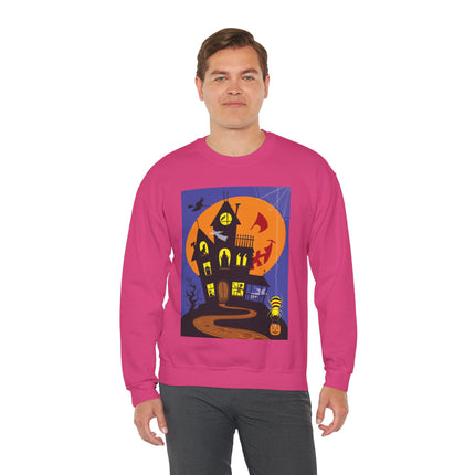 Halloween Night at the Haunted House Unisex Heavy Blend™ Crewneck Sweatshirt