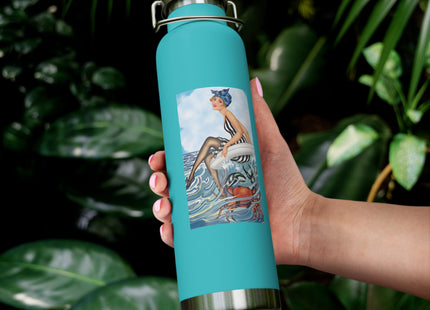 Playful Waves and Fashion Follies Copper Vacuum Insulated Bottle, 22oz